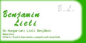 benjamin lieli business card
