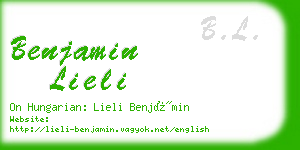 benjamin lieli business card